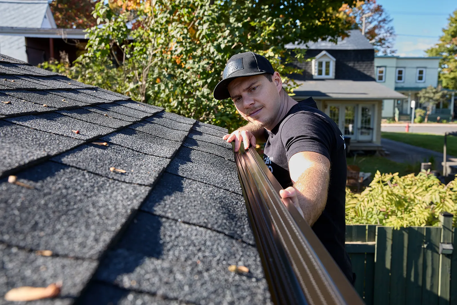 Finished exterior with new gutter run — Bee Busy Gutters, Shawnigan Lake ON